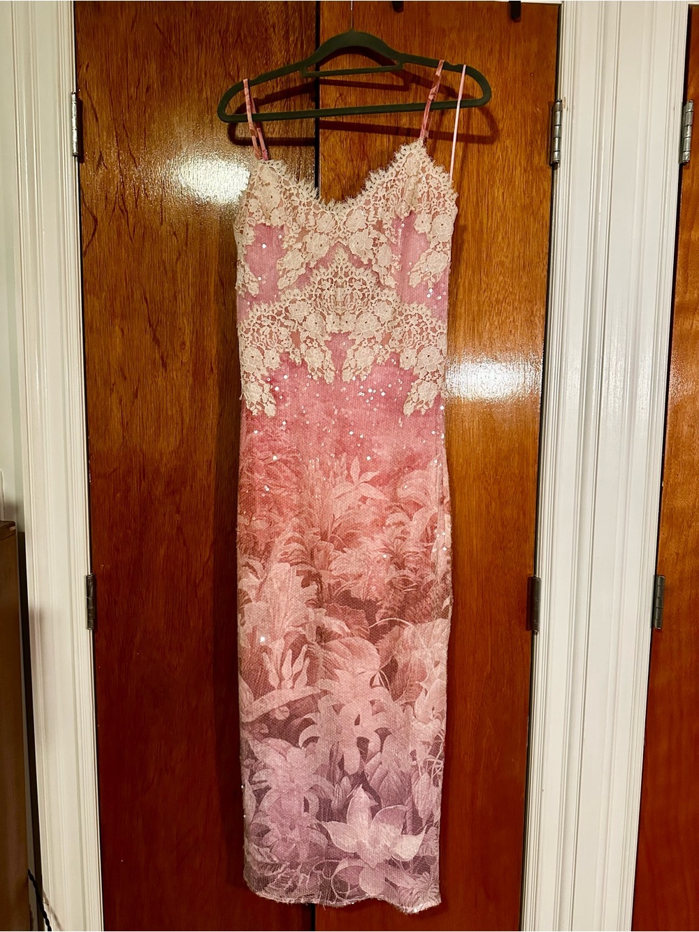 BHLDN Sequin Lace Slip Dress